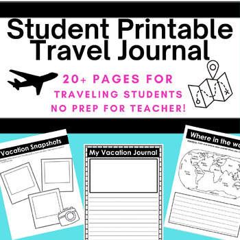 student travel journal template