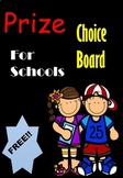 Student Prize Choice Board for Schools