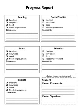 Student Progress Report by Mrs West Teaches Sped | TPT