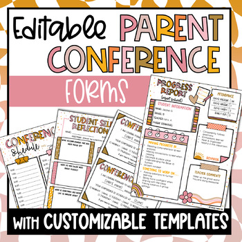 Preview of Parent Conference Forms | Student Progress Report | Boho