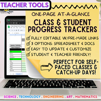Preview of Student Progress Tracker Pack: Supporting Self-Paced Learning and Accountability