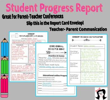 Preview of Student Progress: Use for Conferences, Report Cards, or Parent Communication