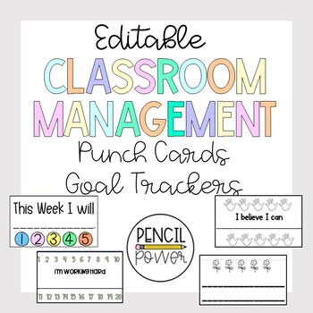 Behavior Punch Cards for Classroom Management
