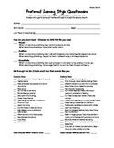 Student Questionnaire -- Preferred Learning Style
