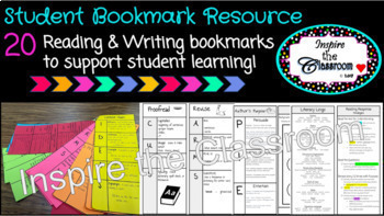 Preview of Student RLA Reference Resources (20 bookmark-sized resources)