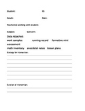 Student RTI Documentation Form