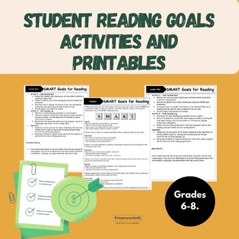 Preview of Student Reading Goals Activities and Printables