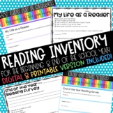 Reading Inventory & Reflection | Google Version Included