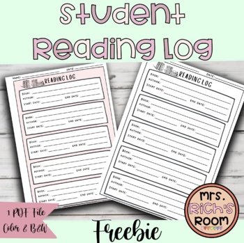 Preview of Student Reading Log
