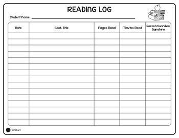 Student Reading Log by professional designer | TPT