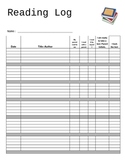 Student Reading Log For Home Use