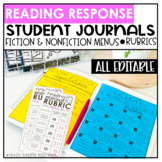 Reading Comprehension - Response Journals - Notebooks - Digital - Editable