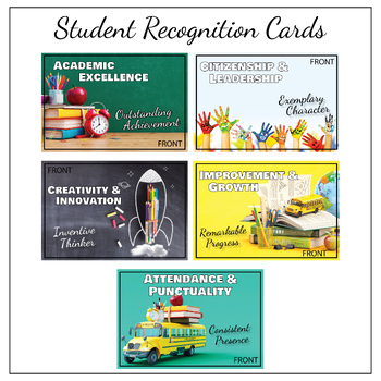 Preview of Student Recognition Cards: Recognize, Reinforce, Communicate Achievement