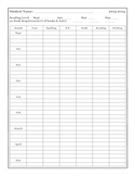 Student Record Data Sheet