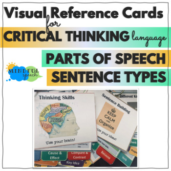 Preview of Critical Thinking Parts of Speech Grammar Visuals for Language