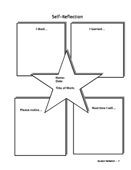 Student Reflection Cards/Worksheets/Exercises by Creative Teaching in Use