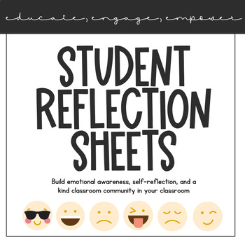 Student Reflection & Check-In Sheets by Simply Megan Teaching | TpT