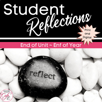 Preview of Student Reflection Sheets for End of Unit or End of Year