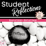 Student Reflection Sheets for End of Unit or End of Year