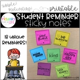 Student Reminder Sticky Notes