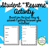 Student "Resume" Activity