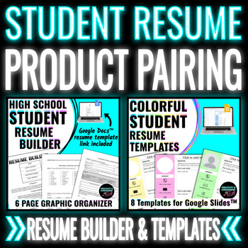 Preview of High School Student Resume BUNDLE Lesson Pairing | Gather Information & Write