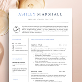 Student Resume Template, Teacher Resume Template for Word & Pages