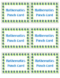 Student Reward Cards