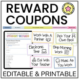 Student Reward Coupons | Student Rewards for Classroom Beh