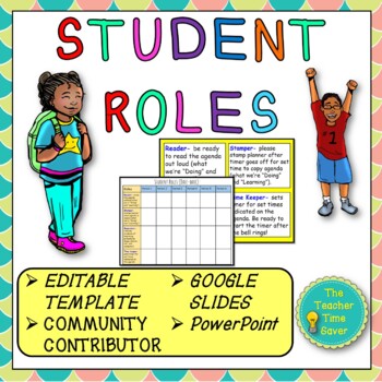 Preview of Student Roles | Classroom Management | Procedure and Routines | Google Slides