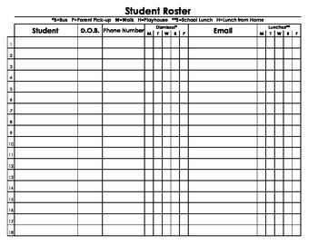 Preview of Student Roster