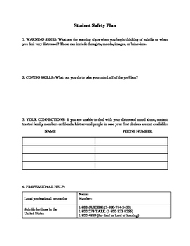 Individual Student Safety Plan Template - prntbl ...