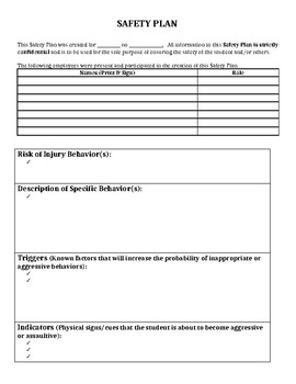 Safety Plan Worksheet » K3LH.com