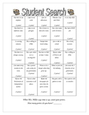Student Search - get to know you - ice breaker worksheet