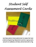 Student Self Assesment Cards