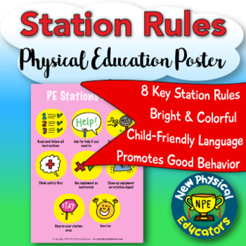 Preview of Station Rules Health and Physical Education Poster