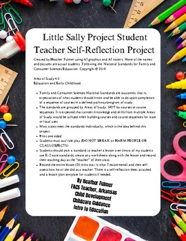 Preview of Video pre-made Student Role Play "Little Sally" FACS 4.0 Lesson Plan Project