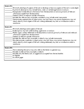 rubric for civic literacy essay