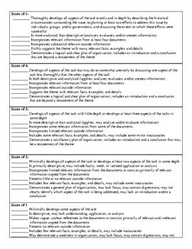 new visions civic literacy essay rubric