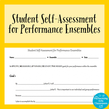 Preview of Student Self-Assessment for Performance Ensembles
