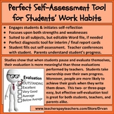 Student Self-Assessment of Work Habits (Strengths & Weakne