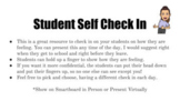 Student Self Check In