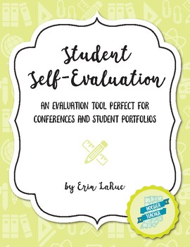 Preview of Student Self Evaluation for Parent Teacher Conferences