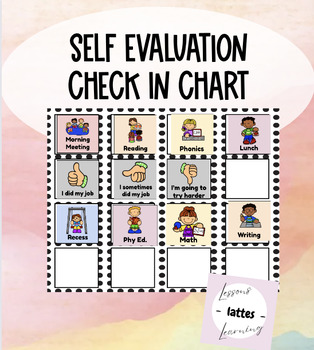 Preview of Student Self Evaluation Check-in Chart