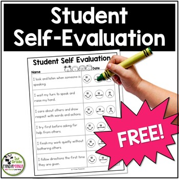 Preview of Behavior Management Student Self Evaluation FREEBIE