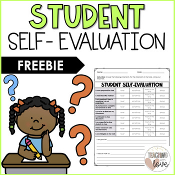 Preview of Student Self-Evaluation Form (All Subjects) - FREEBIE!