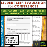 Student Self-Evaluation Form - Reflection to make Parent C
