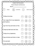 Student Self Evaluation form