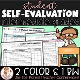 Student Self-Evaluations for Parent Conferences | Grades 3