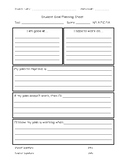 Student Self Monitor Goal Sheet